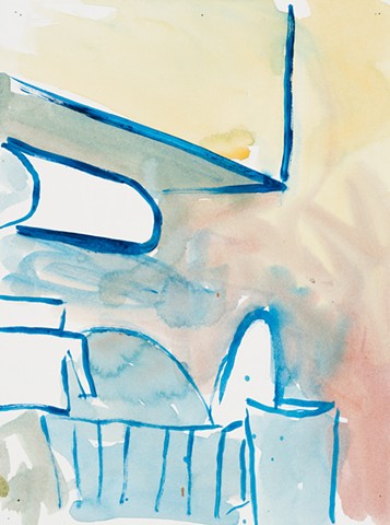  Apartment Study 2000 acrylic on paper 14in x 10.5in