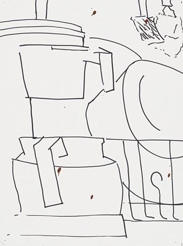  Apartment Study 2000 sharpie on paper 14in x 10.5in