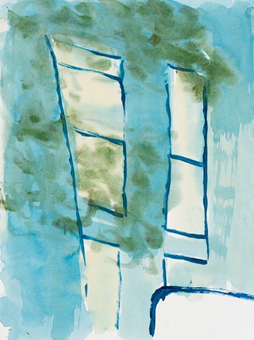 Apartment Study 2000 acrylic on paper 14in x 10.5in
