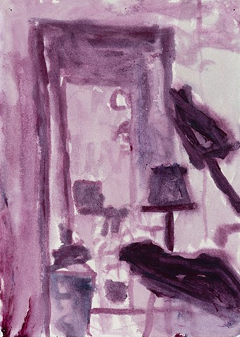  Apartment Study 2000 acrylic on paper 12in x 8.75in