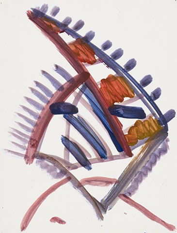 Evanston Figure 1991 acrylic on paper 14in x 10.5in