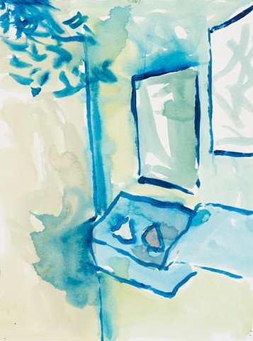  Apartment Study 2000 acrylic on paper 14in x 10.5in