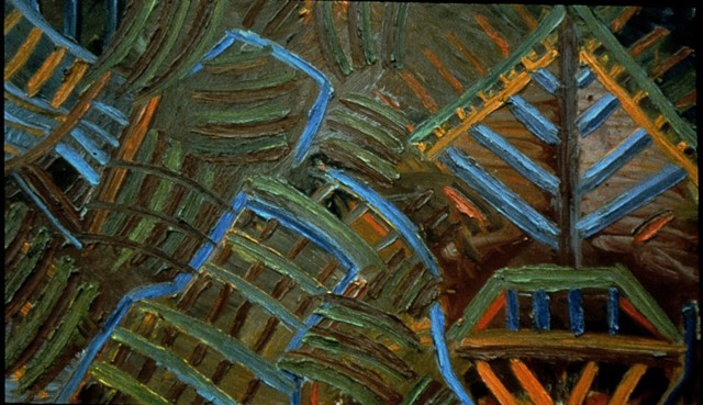Cross Hatch 1988 oil on canvas 24in x 48in