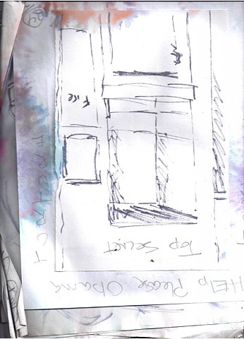 Discharge documents 2011 graphite, ink  on paper 8.5 x 11