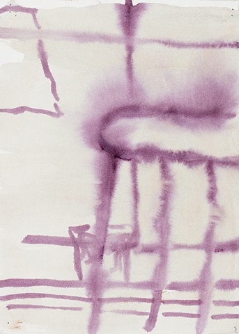 Apartment Study 2000 acrylic on paper 12in x 8.75in