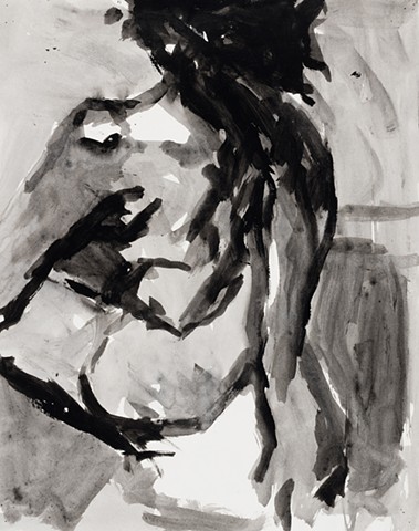 Figure Creative Alliance Baltimore 2002 ink on paper 17in x 13.5in