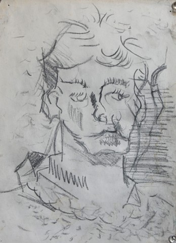 Matthew 1988 graphite on paper 14in x 12 in approx