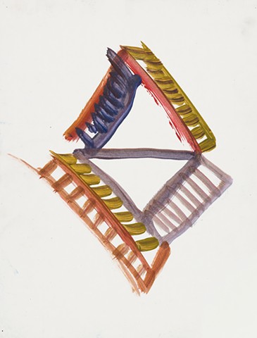 Evanston Figure 1991 acrylic on paper 14in x 10.5in