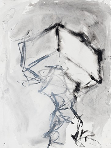 Variations 2002 charcoal acrylic on paper 14in x 10.5in