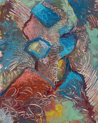 self portrait 2005 encaustic, oil on board 30in x 24in