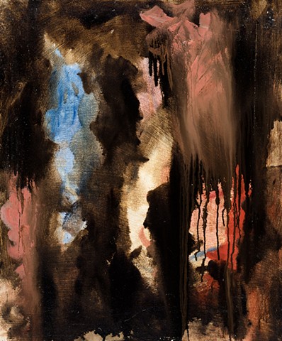 Baroque 2005 roofing tar, oil on canvas 36in x 30in