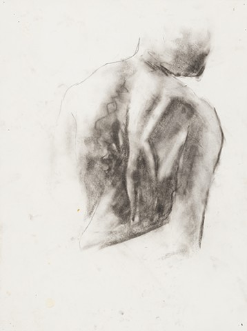 Figure Creative Alliance Baltimore 2002 charcoal on paper 24in x 18in