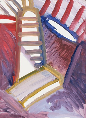 Evanston Still Life 1991 acrylic on paper 14in x 10.5in