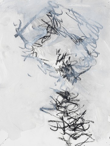 Variations 2002 charcoal acrylic on paper 14in x 10.5in