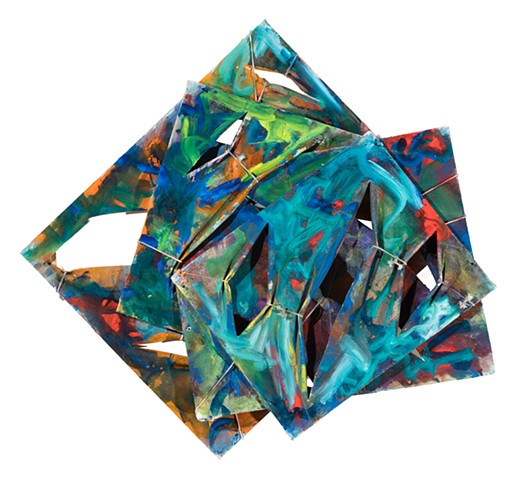 Vermeer 2021  oil on canvas, rope, wire 51in x 59in