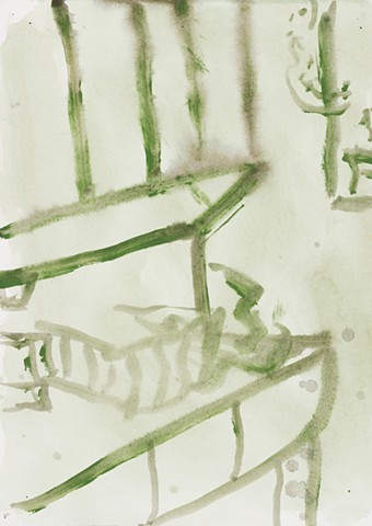  Apartment Study 2000 acrylic on paper 12in x 8.75in