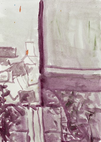  Apartment Study 2000 acrylic on paper 12in x 8.75in