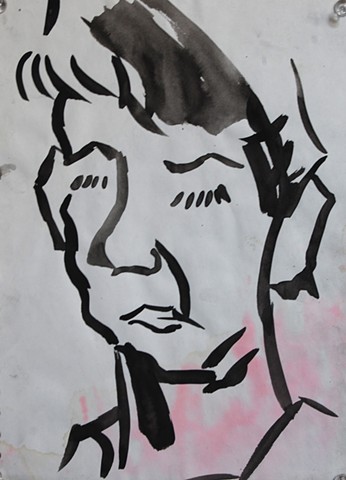 Matthew 1988 ink on paper  14in x 12 in approx