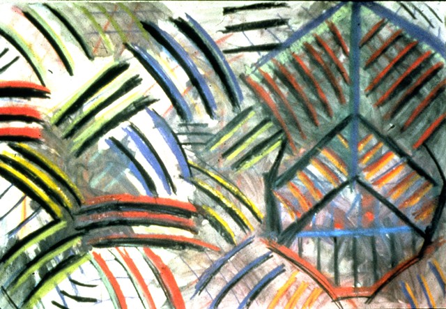 Cross Hatch 1988 Pastel on Paper 22in x 30in