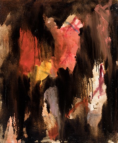 Baroque 2005 roofing tar, oil on canvas 36in x 30in