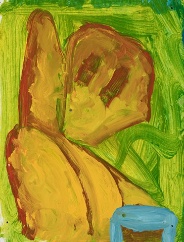 Figure 1996 acrylic on paper 14in x 10.5in