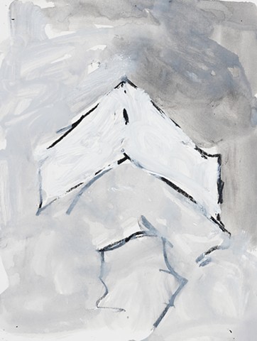 Variations 2002 charcoal acrylic on paper 14in x 10.5in