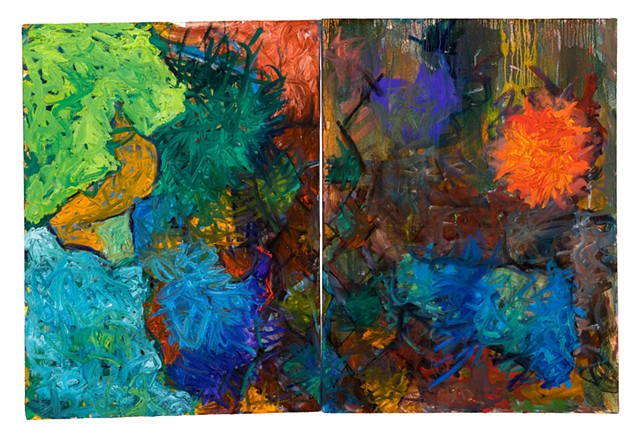 Climate change 2026 oil and charcoal on canvas 48in x 72in