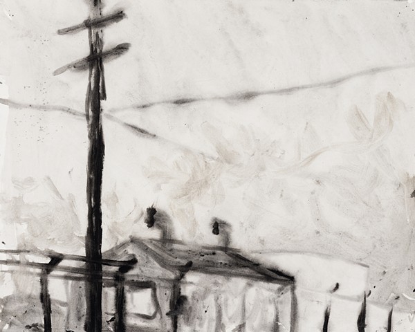 Baltimore Cityscape 2000 ink on paper 13in x 17in