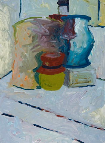 Winter still lives 1999 acrylic on Stonehenge 30in x 22in