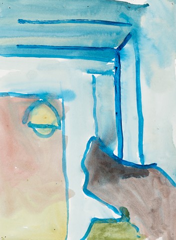  Apartment Study 2000 acrylic on paper 14in x 10.5in