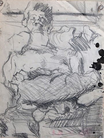 Matthew 1988 graphite on paper 14in x 12 in approx