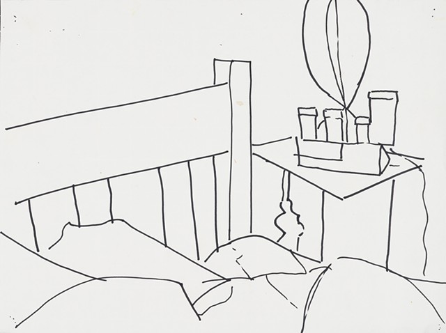 Apartment Study 2000 sharpie on paper 10.5in x 14in