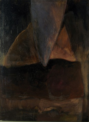 Rembrandt 1987 oil, roof tar on canvas 36in x 30 approx 