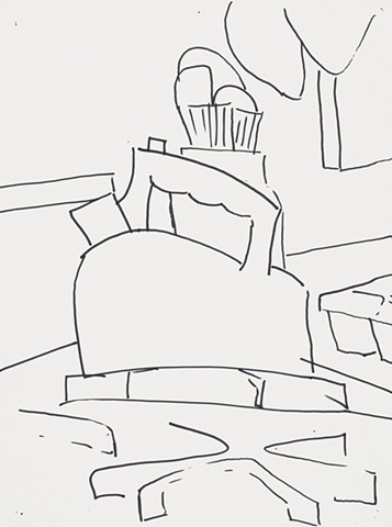  Apartment Study 2000 sharpie on paper 14in x 10.5in