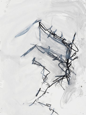 Variations 2002 charcoal acrylic on paper 14in x 10.5in