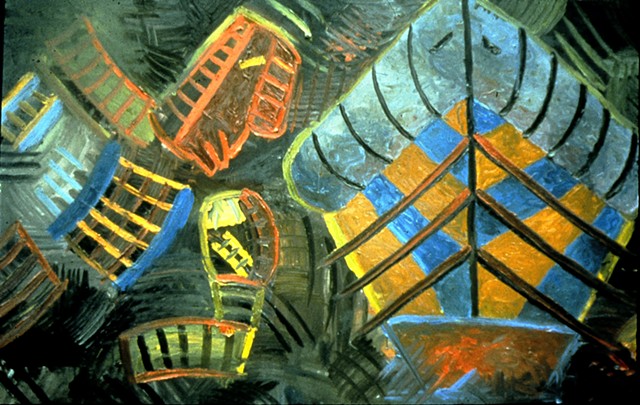 Cross Hatch 1988 oil on Canvas 72in x 48in