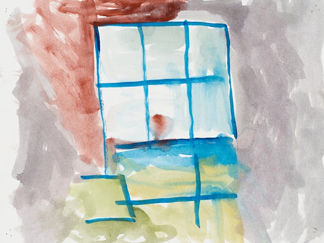  Apartment Study 2000  acrylic on paper 10.5in x 14in