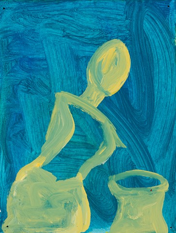 Figure 1996 acrylic on paper 14in x 10.5in