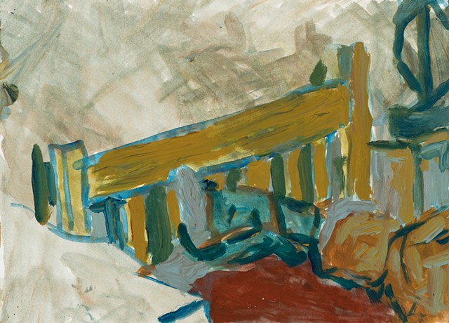 Apartment Study 2000 acrylic on paper 8.75in x 12in