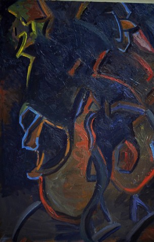 Figures 1989 oil on canvas 72in x 48in