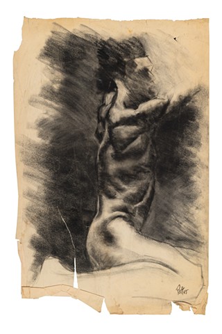 Figure 1985 charcoal on paper 36in x 24in
