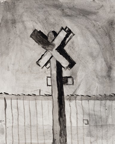 Baltimore Cityscape 2000 ink on paper 17in x 13in