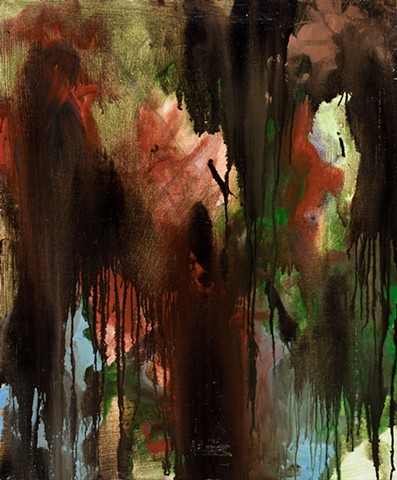 Baroque 2005 roofing tar, oil on canvas 36in x 30in