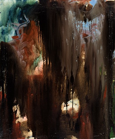 Baroque 2005 roofing tar, oil on canvas 36in x 30in