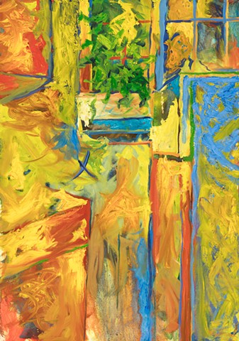 Kitchen 2000 oil on canvas 36in x 30in 