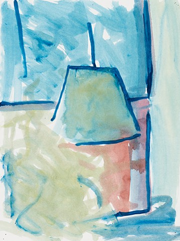 Apartment Study 2000 acrylic on paper 14in x 10.5in