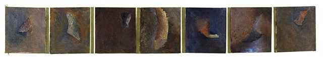 Chicago Multi-panel 1986 oil on canvas 14in x 90in