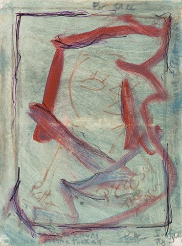 Psychosis Vero Beach 2011  oil, sharpie on canvas 20in x 16in approx