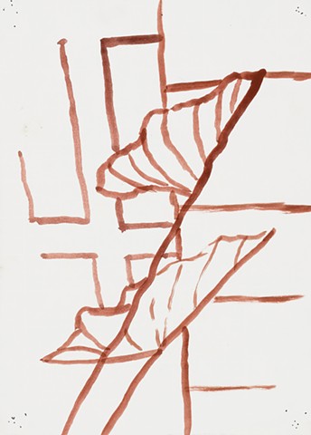 Apartment Study 2000 acrylic on paper 12in x 8.75in