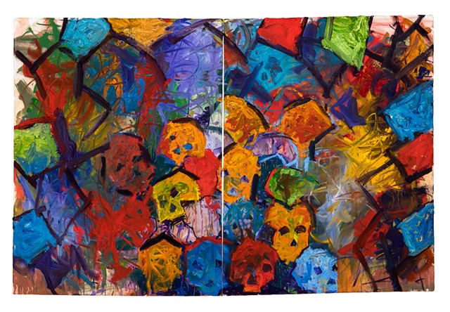 Genocide 2026 oil on canvas 48in x 72in